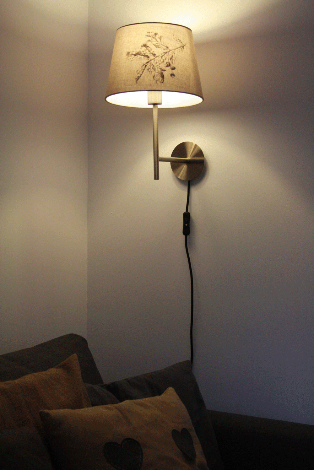 DIY IKEA HACK Transfertechnik Lampe vintage Eichhörnchen