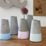 DIY// Kegelförmige Betonvase im Dipped-Look, inspiriert von Vase ›Tube‹ von House Doctor